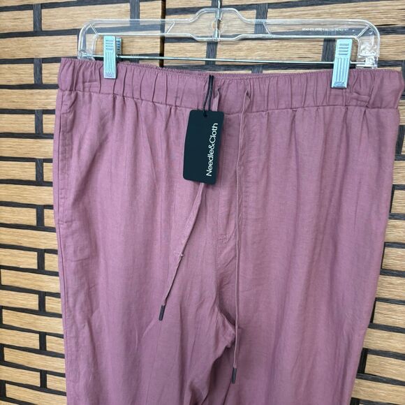 Needle & Cloth Mauve Linen Blend Joggers Size Medium - Picture 3 of 8